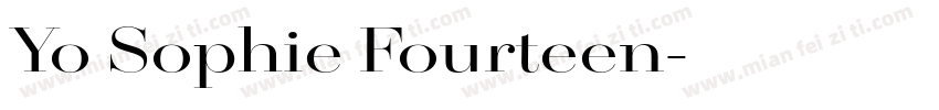 Yo Sophie Fourteen字体转换